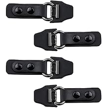 4 Pairs Black Metal Leather Clasp Fasteners, Leather Closure Clip Holder Buckle Clip Cardigan Clips for Clothing Accessories Sew On Hooks DIY Craft(Style 3)