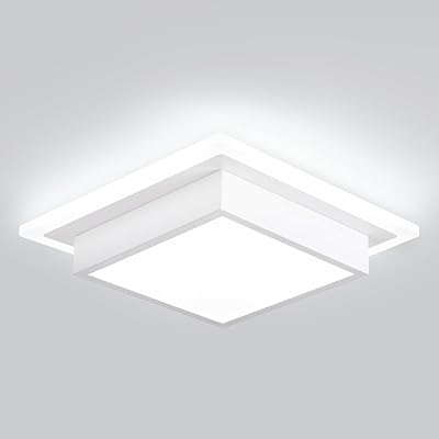 Modern LED Ceiling Light Fixtures, Small Flush Mount Light Fixture, Hallway Light Fixtures 32W 6000K, Square Kitchen Ceiling Light for Living Room Bedroom Bathroom Kitchen