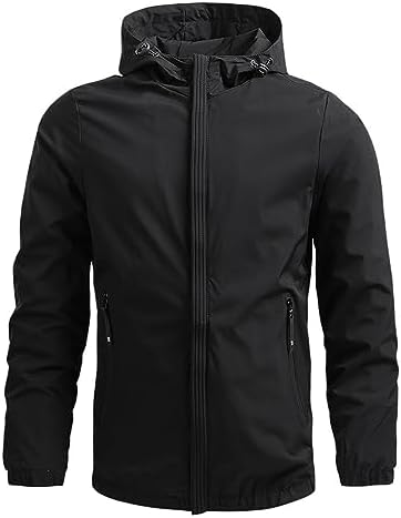 Mens Hooded Zipper Rain Jacket Ladies Lightweight Windbreaker Waterproof Jackets 2023 Fall Winter Warm Coats Tops