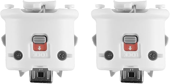 2 Pack Motion Plus Adapter Compatible with Wii External Motion Sensor for Remote Control Dynamic Amplifier Grip Accelerator