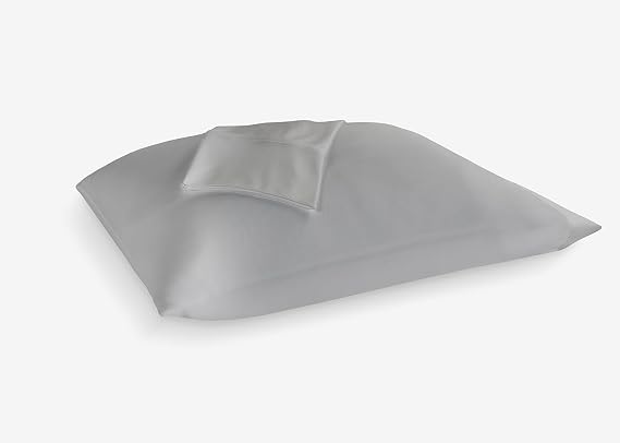 Bedgear Ver-Tex Pillowcase Set - Instant Cooling Pillow Covers with an Ultra-Soft Feel and a Powerband for a Secure Fit - Includes 2 Pillowcases - King - Light Grey