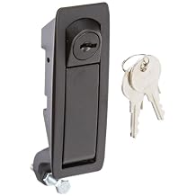 Southco C2-32-25 Series Powder Coated Zinc Alloy Adjustable Lever Hand Operated Compression Latch, 0.20" Thick, 0.04"-0.94" Grip Range, Black