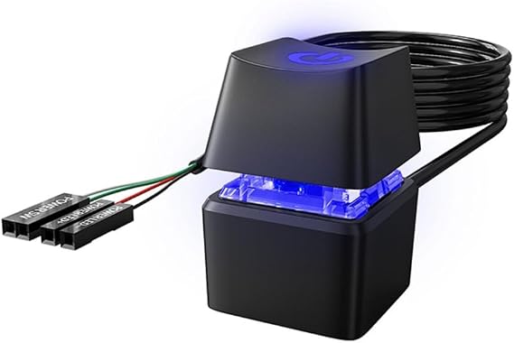 PC Power Button Extension, Computer Power Switch Button, Desktop On Off Control Adapter (1.65m)