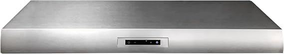Valore Titan Professional VTI-E30AS 30-inch PRO PERFORMANCE 600 CFM Stainless Steel Slim Under Cabinet Ducted Kitchen Range Hood Design vertical and horizontal ducting