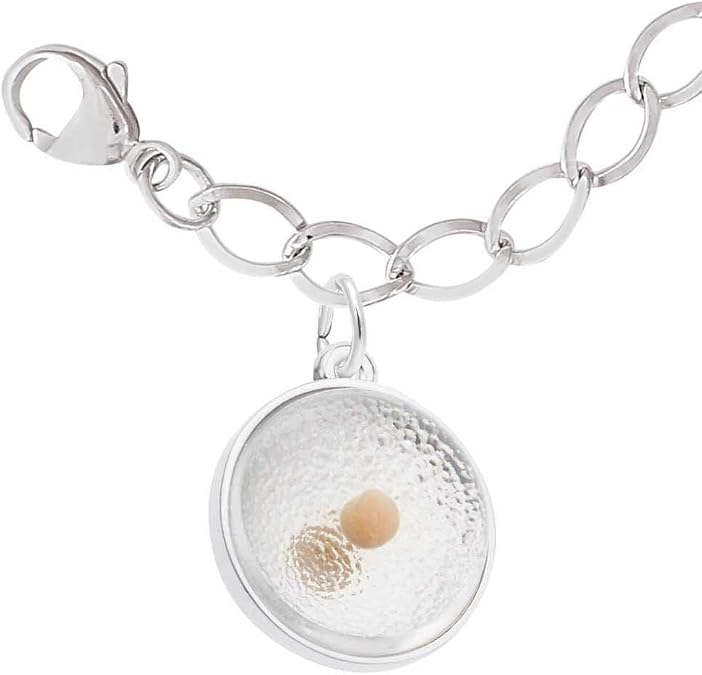 Reeds Exclusive Sterling Silver Mustard Seed 3D Charm and Bracelet Set