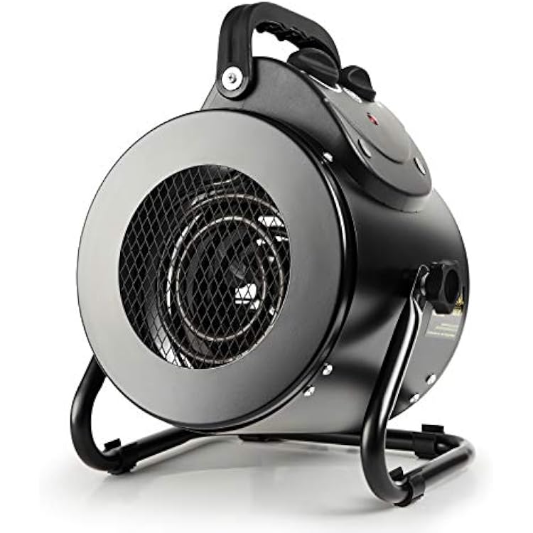 Electric Heater Fan, Portable With Overheat Protection, Fast Heating, Small for Greenhouse, Grow Tent, Workplace, Garage
