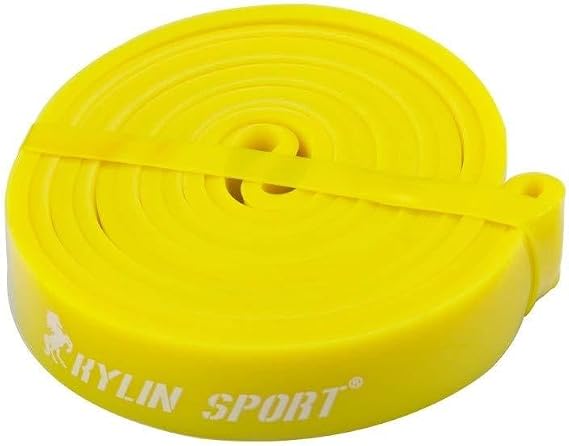 QiWang Yoga Belt Fitness Pull Belt Male Training Resistance Band Rubber Band Rope Open Back Stretch Belt Female Practice Shoulder Elastic Band (Yellow 25-50 lbs)