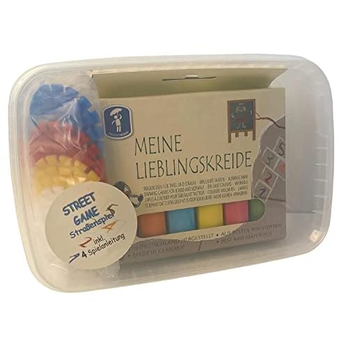 6.577.010 - My Favourite - Street Play Set with 6 Chalk Colours, Playstones and Instructions, Ideal for Kindergarten, Nursery, School and After School
