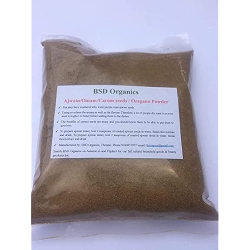 BSD Organics AjwainOmamCarom seedsOregano Powder 200 Gram7 Ounce.