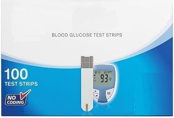 Blood Glucose Test Strips, Ba'yer 100 Count, Compatible with Old Model Monitors,