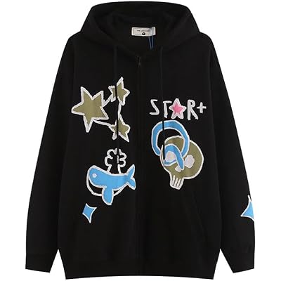 Y2K Cute Hoodies Women Girls, Kawaii Fashion Womens Streetwear Sweatshirt Hoodies Long Sleeve Hooded Fall Winter Tops