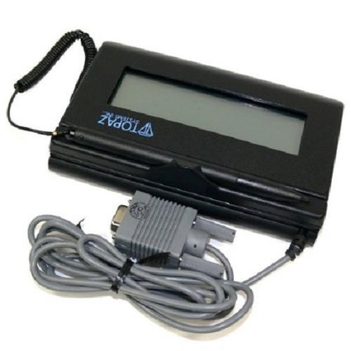 Topaz T-LBK462-B-R 1x5 Backlit LCD Serial Signature Capture Pad - Serial RS232 connection Renewed