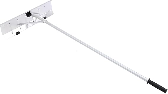 Snow Roof Rake, Adjustable Telescoping Snow Roof Rake with Wheels, 20ft Extendable Handle Telescoping Snow Removal Tool for Efficient Snow Removal from House and Car
