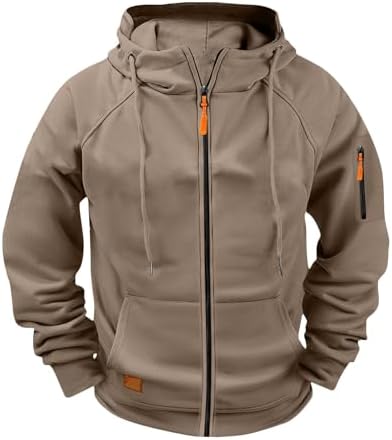 Big and Tall Hoodies for Men Quarter Zip Up Tactical Hoodie Pullover Fall Winter Fashion Hooded Sweatshirt Pockets