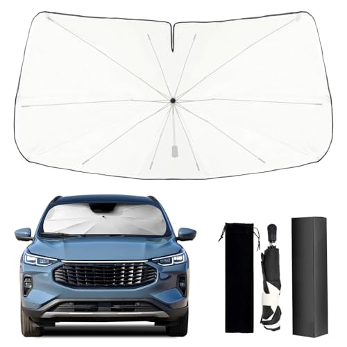 Custom Fit Windshield Sun Shade Umbrella for Ford Escape 20202025 Foldable Front Window Shade, Reflective UV Blocker, Reduces Cabin Temp 2030C, Easy Open Car Sunshield with Storage Bag