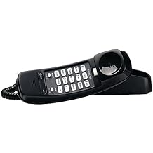 AT&T ATTML210B Corded Trimline Phone with Lighted Keypad (Black)