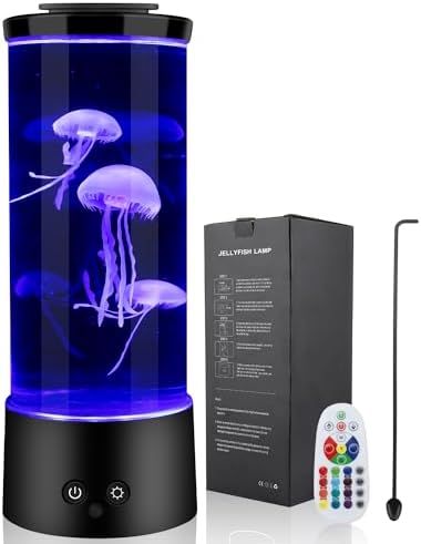 Jellyfish Lava Lamp,16 Color Changing Lights, Aquarium Light, Tank Night Light, Mood Table Lamp for Bedroom,Gift for Big Lava Lamps for Adults and Kids