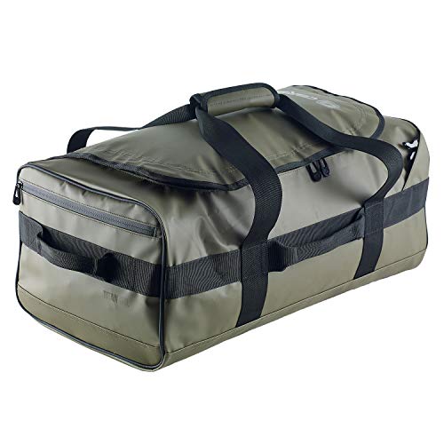 Caribee Titan 50L Waterproof Travel Duffle Bag with Backpack Straps for Many Airlines, 56x34x25cm 22x13x10inch Olive