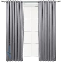 Arrowzoom 1 Piece 51 X 91 in Gray Balckout Curtain Draperies Room Darkening soundproof Window Reflective Acoustic Music Noise Control Sound Barrier Dampening AZ1145