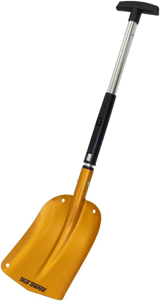 True Temper 3-in-1 Emergency Shovel for Car or Truck, Foldable with Ice Scraper, Ice Brush, Compact Storage for Vehicle or Hiking, Use in Snow, Dirt, Ice, or Gravel
