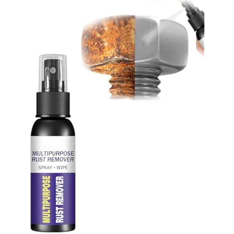 Perihralpeci Multipurpose Rust Remover Spray, Anti Rust Inhibitor Derusting Spray, Car Rust Removal Spray Metal Paint Cleaner Spray Remover Cleaning 1PCS