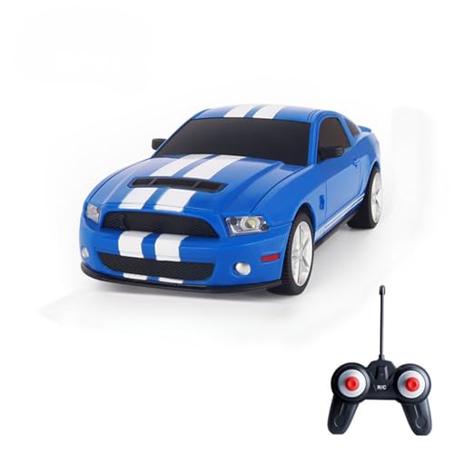 Vinie Remote Control Car for Boys, RC Cars Ford Mustang GT500, 1:24 Scale Officially Licensed Kids Toys, Drift Car with Cool Led Lights, 4 5 6 7 8 9 10 11 12 Year Old Boy Birthday Gift Blue