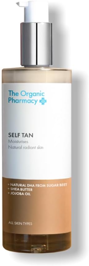 The Organic Pharmacy Self Tan, 100ml - Moisturise, Natural Radiant Skin, With DHA from Sugar Beet, Shea Butter, Jojoba Oil, Organic 29.50%, Natural 75.90%