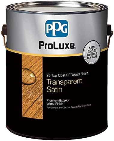 1 Gal ProLuxe SIK43078 Natural 23 Top Coat RE Reduced Emissions Premium Exterior Wood Finish Top Coat, Transparent Satin