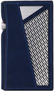 for Astell&Kern AK A&Futura SE100 Alcantara Genuine Leather Case Cover  TopBottom Protection Film Dark Navy