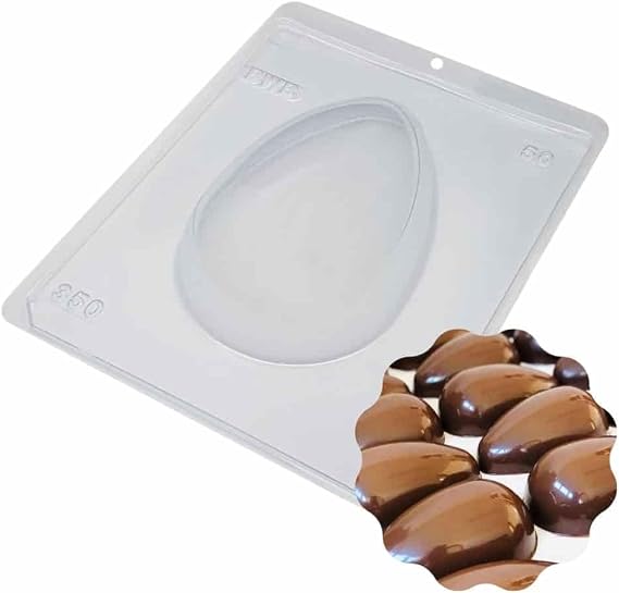 Plain Easter Egg 3-Part Chocolate Mold 350g Shell (BWB)