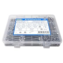 iexcell 450 Pcs M5 x 6/8/10/12/16/20/25/30/35/40/45/50 Stainless Steel 304 Hex Socket Head Cap Screws Bolts Nuts Washers Assortment Kit