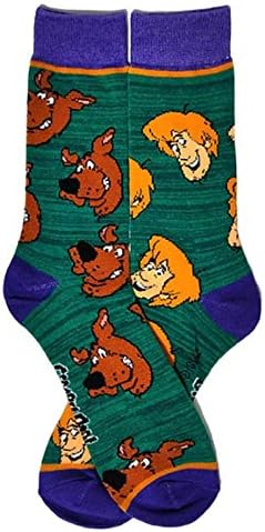 Scooby and Shaggy Character Faces Crew Socks