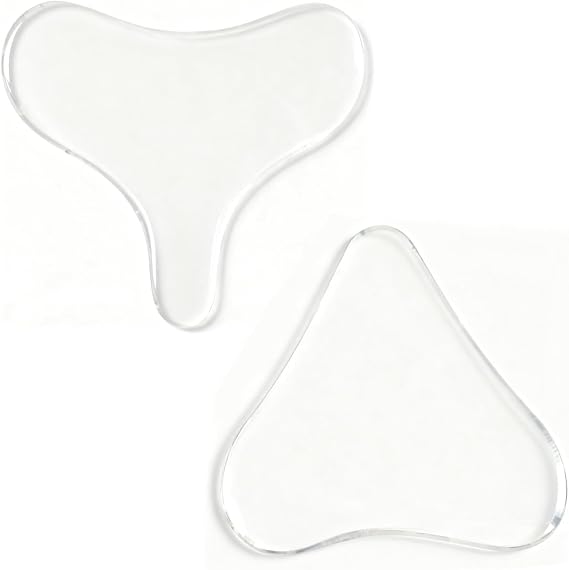 Silicone Chest Wrinkle Pads | Reusable Décolleté Anti-Wrinkle Patches | Medical Grade Silicone Overnight Treatment for Chest Wrinkles | Skin Firming & Smoothing | Clear 2 PCS