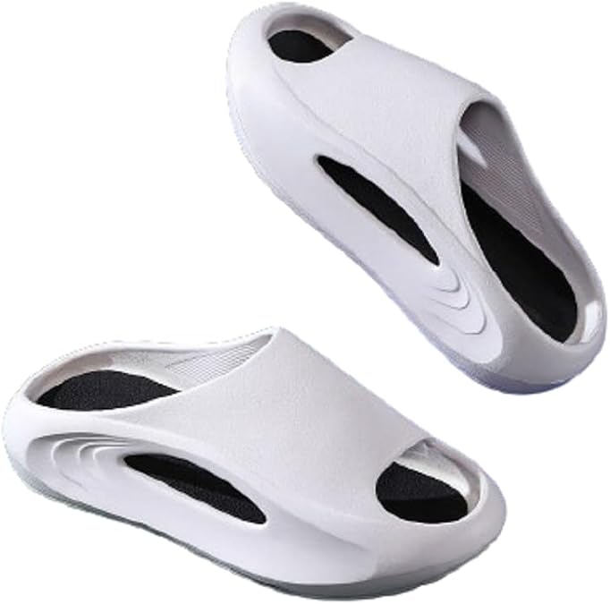 Men's Slippers for Summer Outwear 2024 New Indoor Home Couples Anti slip and Shit Stepping Sports Slippers for Men white 270(Shoe length11.42inches)