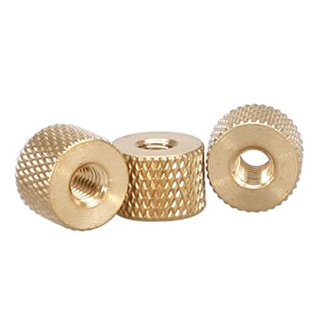 M2 M2.5 M3 M4 Thumb knurled Nuts Brass (20, M4)