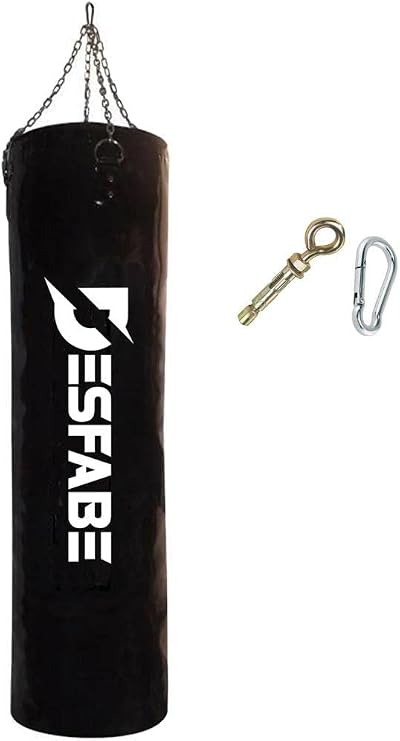 Boxing Star 120x32 Cm Zincirli Boks Kum Torbası Siyah+Askı Aparatı