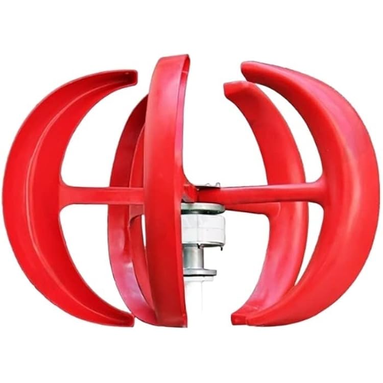 Wind Turbine, 1000W Wind Turbine 12v 24v Vertical Axies Wind Generator VAWT Small Windmill Energy With MPPT Charge Controller Homeuse,for Home, Farm, RVs, BoatsRed,TURBINE ONLY_48V