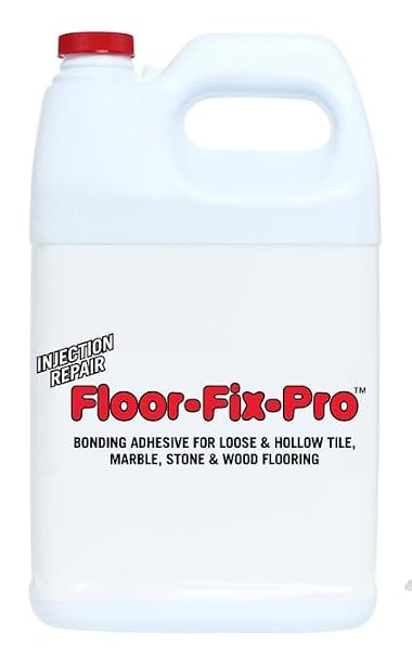 The Original Floor-Fix-Pro Loose Tile Repair Adhesive - Tile, Porcelain, Ceramic, Marble, Stone & Wood Floor Repair Adhesive - 1 Gallon Jug