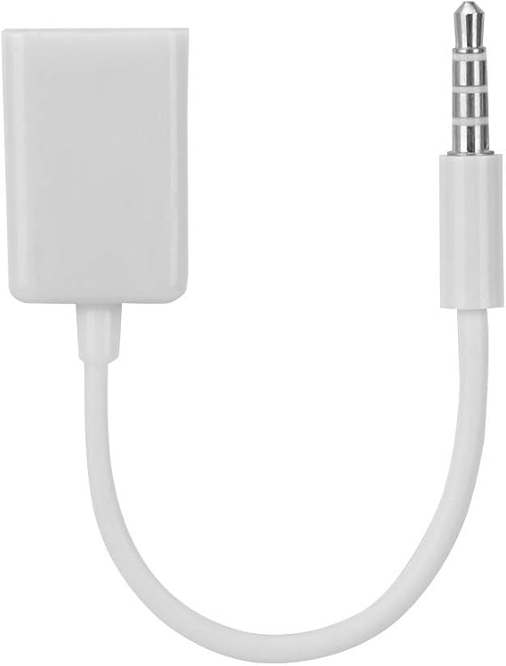 Tbest 3.5mm Jack to USB AUX Cable, 3.5mm Male Plug Jack to USB Female AUX Audio Cable Converter Adapter Cord
