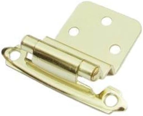 Gatehouse 2-Pack Brass Surface Self Closing Cabinet Hinges- 228977