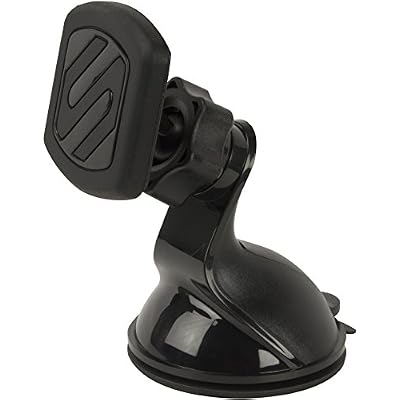 Scosche MAGWSM2 MagicMount Magnetic Suction Cup Mount for Car Windshield or Dashboard, 360 Adjustable Magnet Head, Universal Cell Phone Holder for Car, Compatible with iPhone, Samsung & All Devices