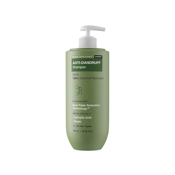 Bare Anatomy Expert Anti-Dandruff Shampoo | Up to 100% Dandruff Reduction | Targets Oily Scalp and Sheds Dry Flakes | 25.5 Ounce