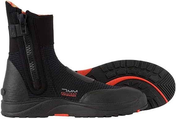 BARE 7MM Ultrawarmth Boot | Neoprene | Made with Unique Omnired Inner Fabric | Great for Diving & Snorkeling in Cooler Water| Easy to Put on with Zipper and Wide Gusset | Comfortable | Unisex