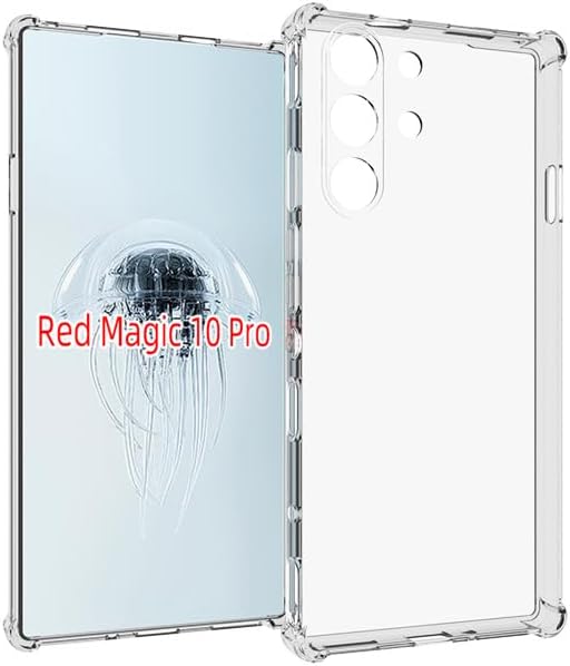 Case for ZTE Nubia Red Magic 10 Pro,Red Magic 10 Pro+ Case,TPU Soft Silicone Bumpers Protective Cover Anti-Scratch Shockproof Phone Case for ZTE Nubia Red Magic 10 Pro/Red Magic 10 Pro Plus (Clear)