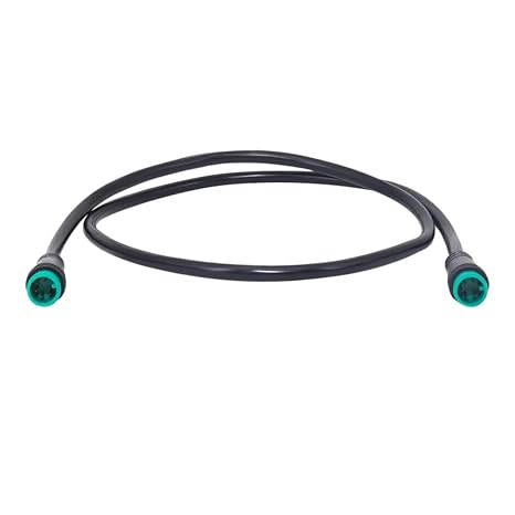 Male to Male Ebike Extension Cable for Electric Bike Display and Gear Shif Sensor, Julet 2Pin / 3Pin / 5Pin Waterproof Connector to Expand Ebike Light and Twist Throttle (5 Pin Male to Male Green)