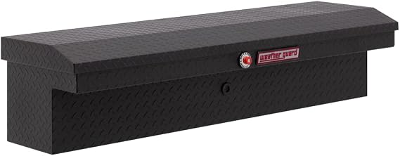 Model 178-52-03 56in Low Profile Lo-Side Box, Aluminum, Textured Matte Black, 3.8 cu ft