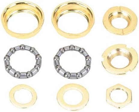 Lowrider *Set of: 9pcs *Ball Retainer: 5/16 x 9 *Shell: 68mm *Interface: 24 tpi *Cup Type: Press Fit 51mm *Material: Steel *Color: Gold