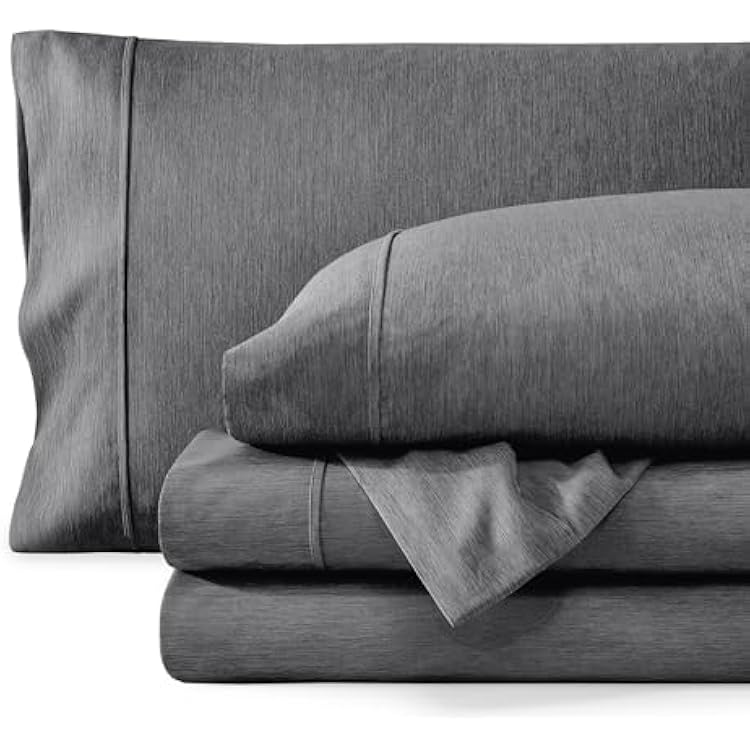 Bare Home Twin Sheet Set - 1800 Ultra-Soft Microfiber Double Brushed - Deep Pockets - Easy Fit - Extra Soft - 3 Piece Set - Bed Sheets Twin, Heathered Grey