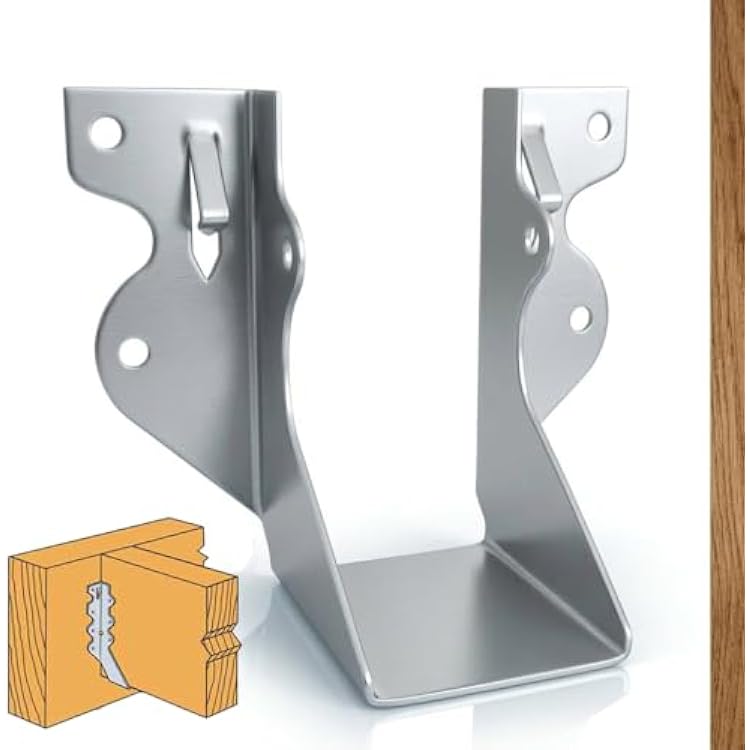 [20 Pack] 2x4 Joist Hanger, 18 Gauge LU28 Galvanizing Face Mount Joist Hangers, Wood Hurricane Ties, Rafters Tie