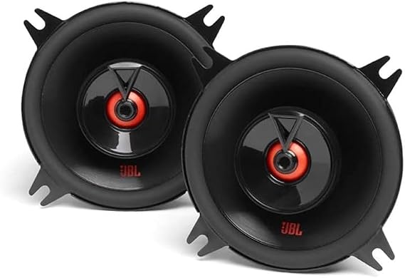 JBL Club 422F 2-Way Car Speaker Set by Harman Kardon - 105 Watt Car Speaker Boxes 10 cm 100 mm 4 Inches Black